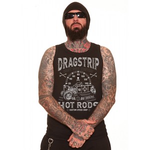 Dragstrip Clothing East Side Kustom Black Wife Beater